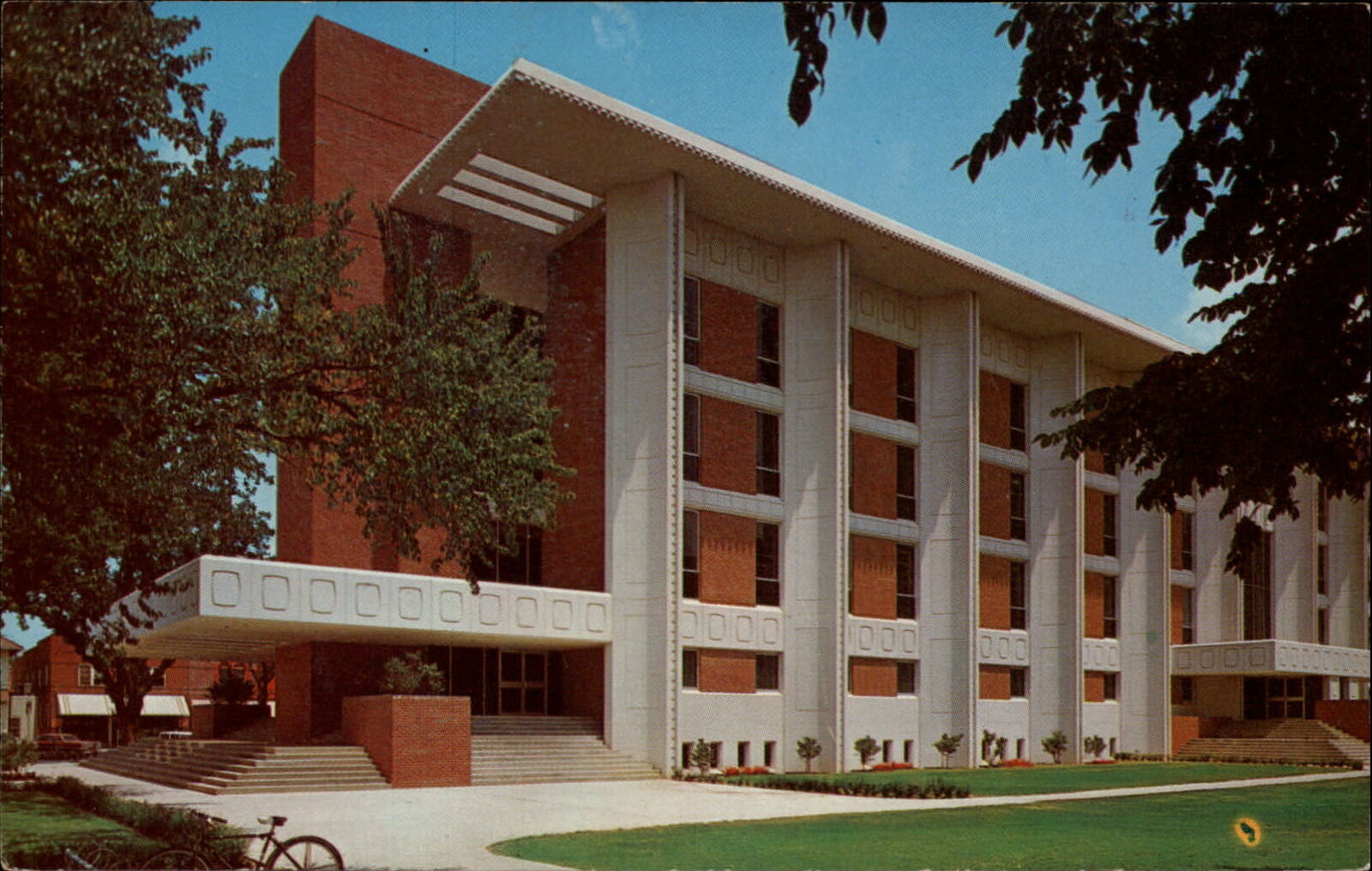 Norman Oklahoma ~ University Oklahoma ~ Engineering Center ~ bicycle ~ postcard
