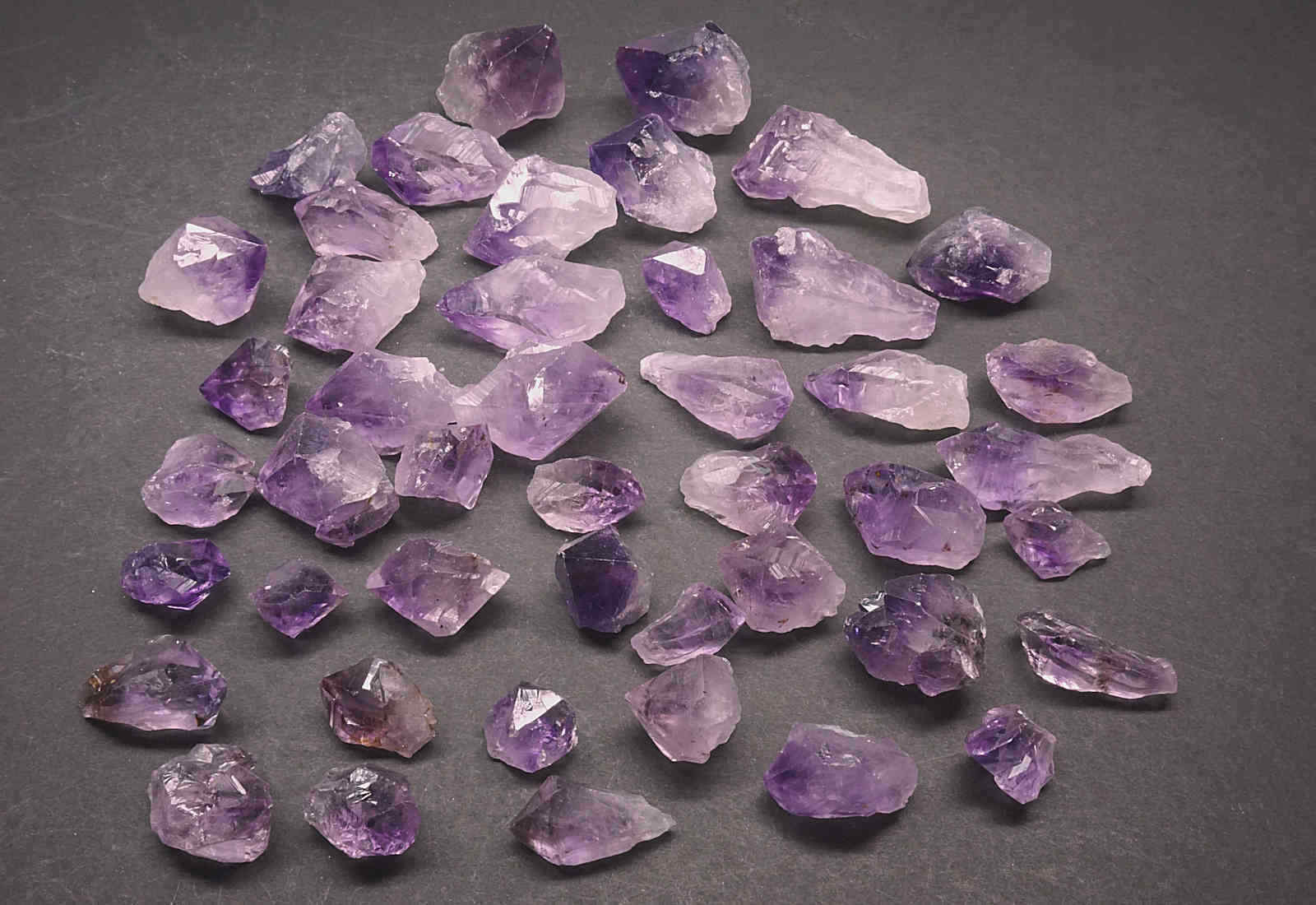 Amethyst Crystal Points Collection 1/2 Lb Natural Dark Purple Crystals Brazil