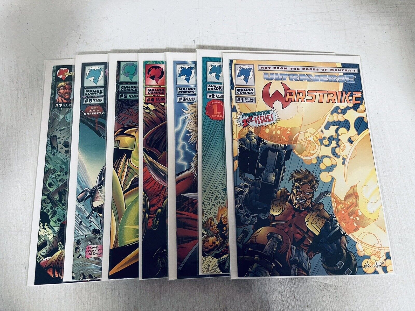 *** WOW *** ULTRAVERSE WARSTRIKE #1-7 COMPLETE SET *** EXCELLENT CONDITION ***