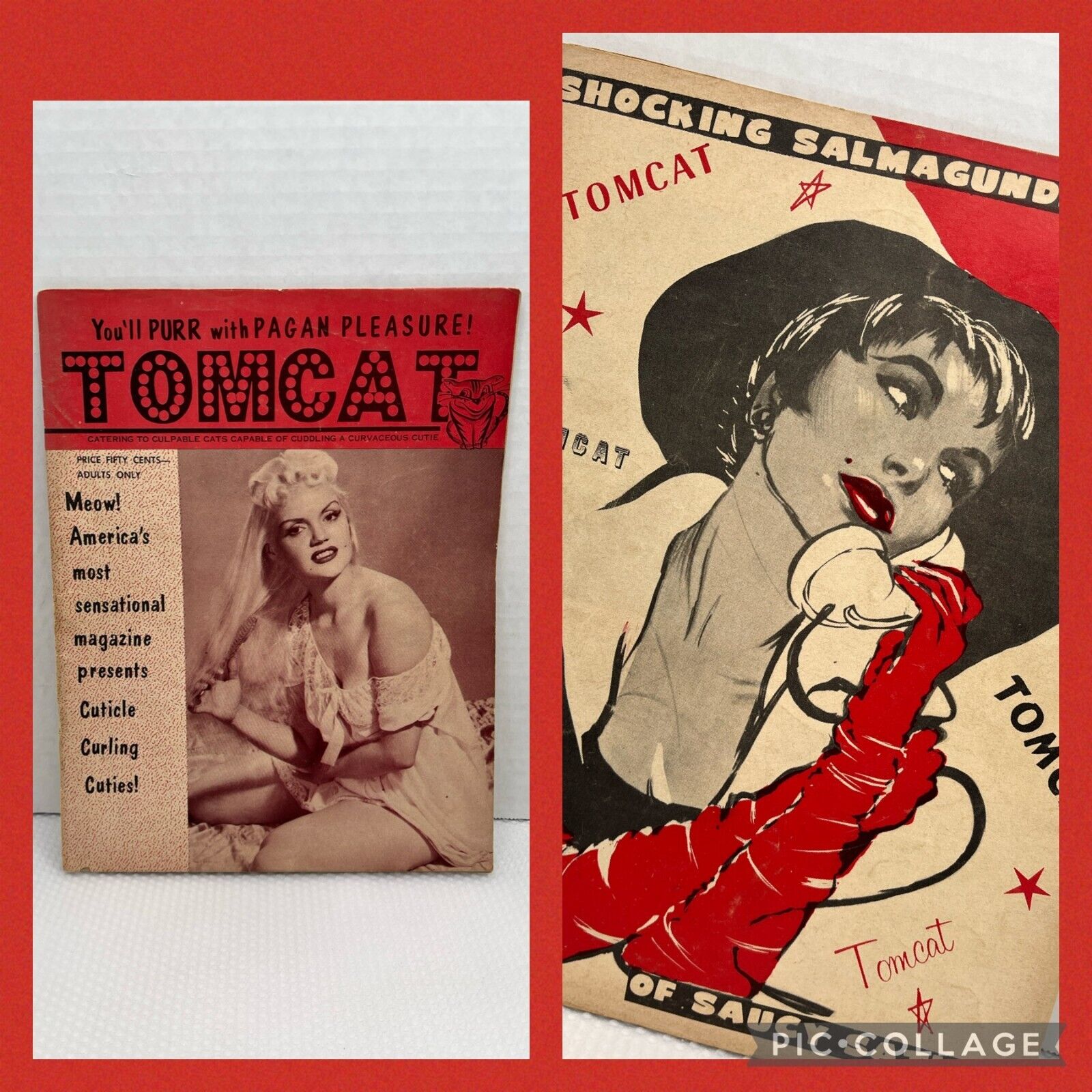 1957 Pinup Magazine \'\'TOMCAT\'\' PURRsonality Publishing VOL. No.2 Monthly Mag