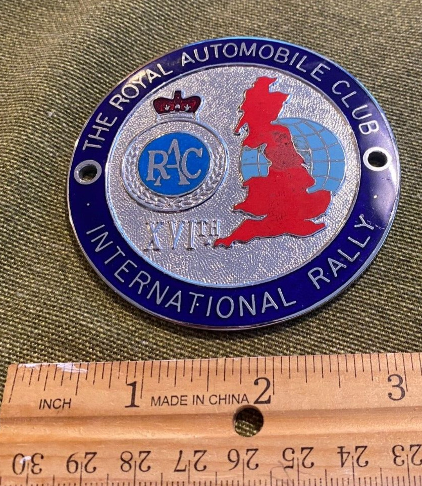 RAC ROYAL AUTOMOBILE CLUB BADGE INTERNATIONAL RALLY XVITH 16TH LOOK NICE ENAMEL