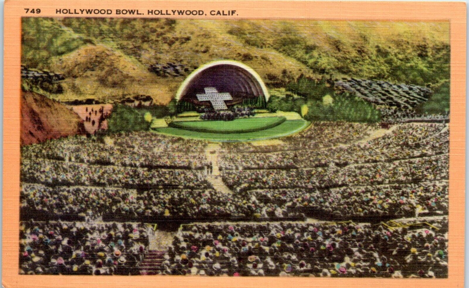 Hollywood Bowl Easter Sunrise Service, Hollywood, California Postcard