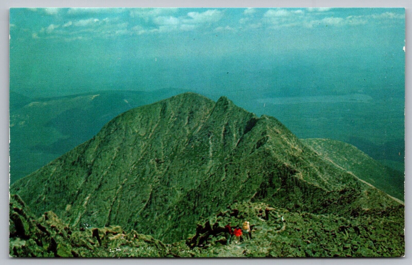 Mount Katahdin Maine Aerial View Mountains Wilderness Summit Vintage Postcard