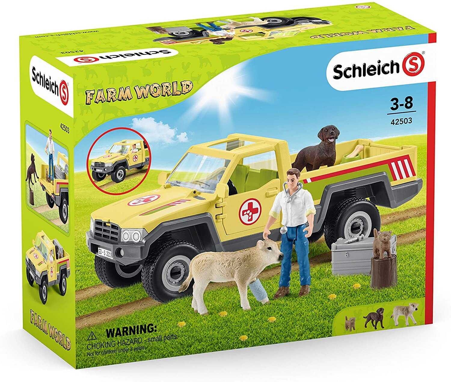 Schleich Farm World Veterinarian Visit Pick-Up Playset 42503