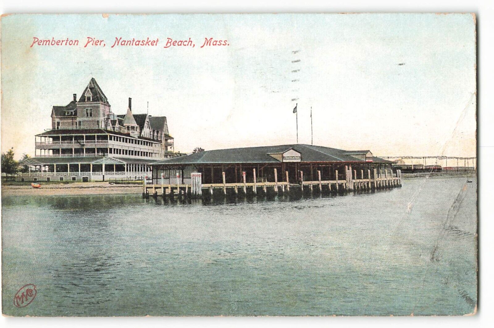 Postcard 1907 Pemberton Pier, Nantasket Beach, Mass VTG ME8.