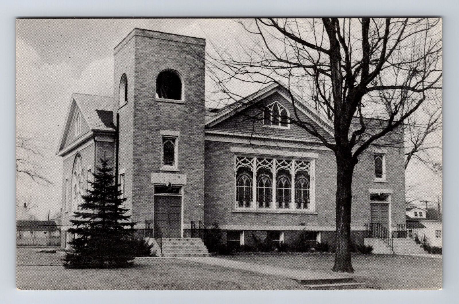 Navarre OH-Ohio, Evangelical United Brethren Church, Antique Vintage PC Postcard