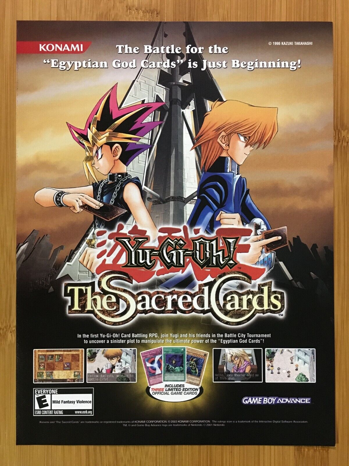 2003 Yu-Gi-Oh The Sacred Cards GBA Vintage Print Ad/Poster Official Promo Art