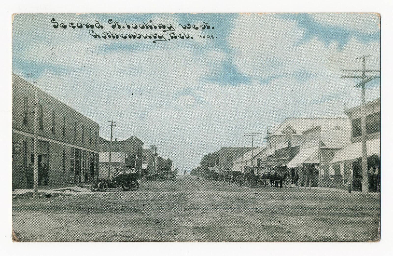 Second Street looking West, Gothenburg, Nebraska 1911