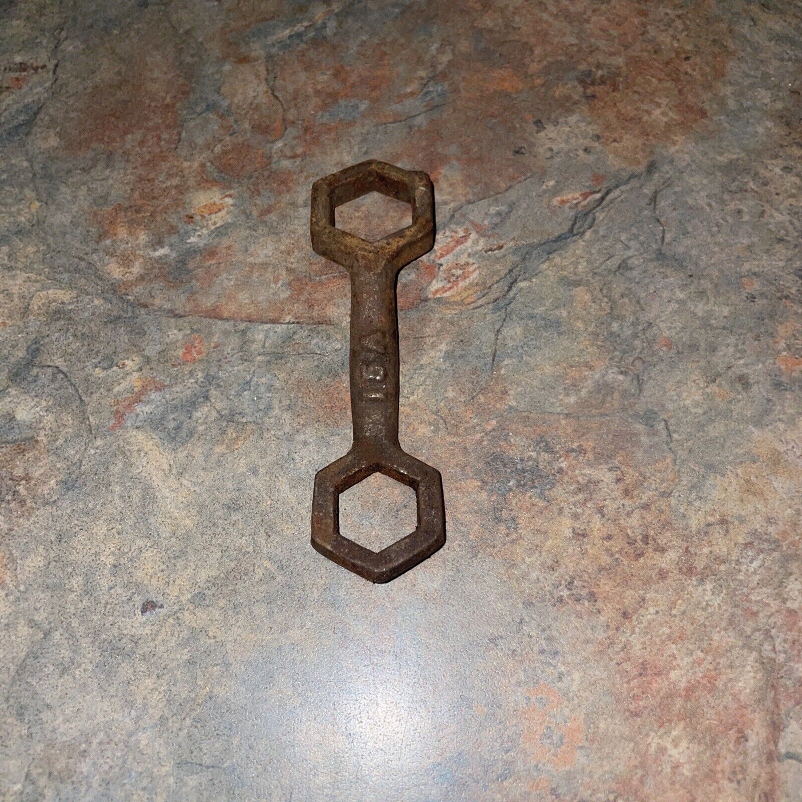 Vintage Antique closed end wagon axle nut / buggy / box wrench 3.75\