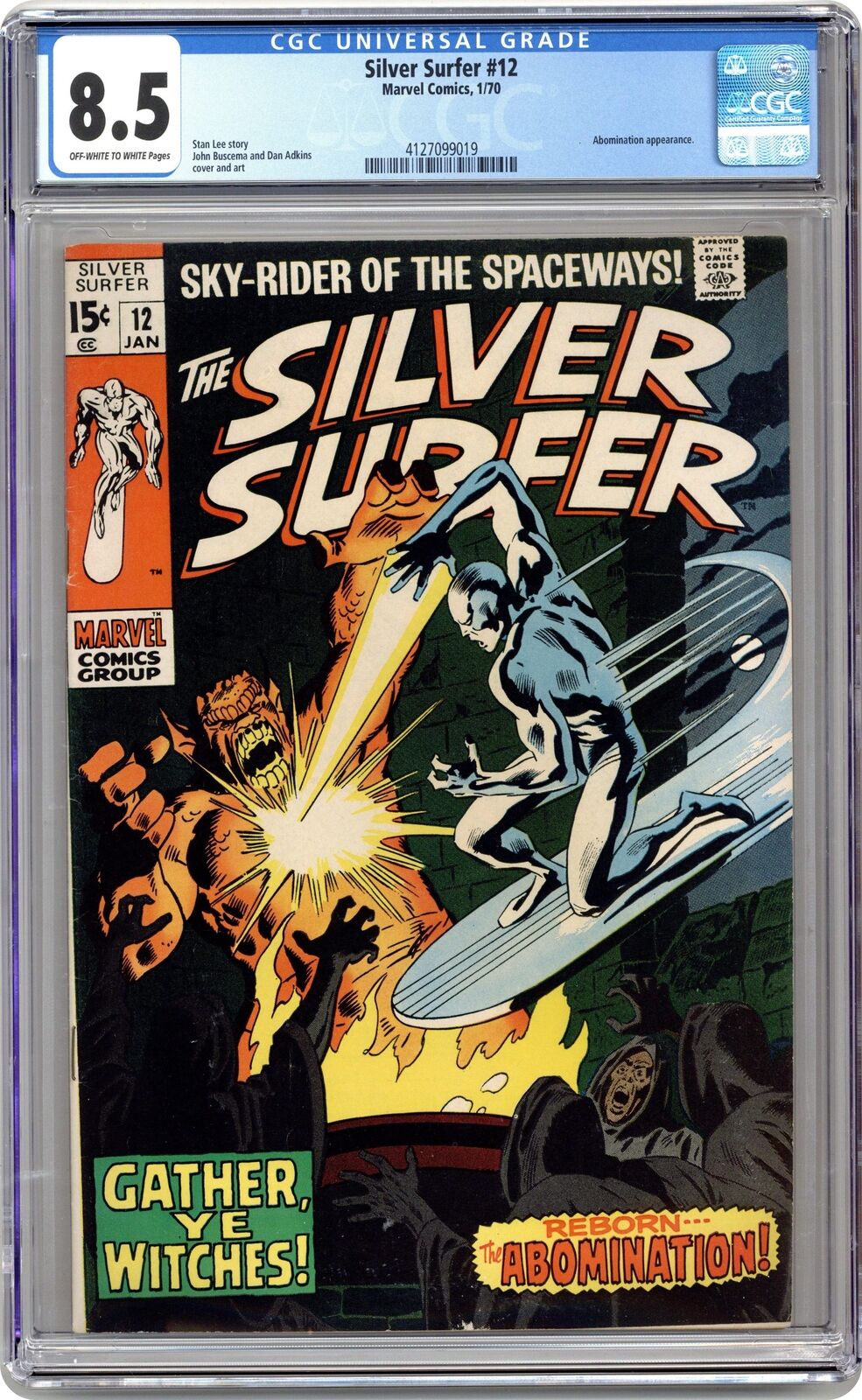 Silver Surfer #12 CGC 8.5 1970 4127099019