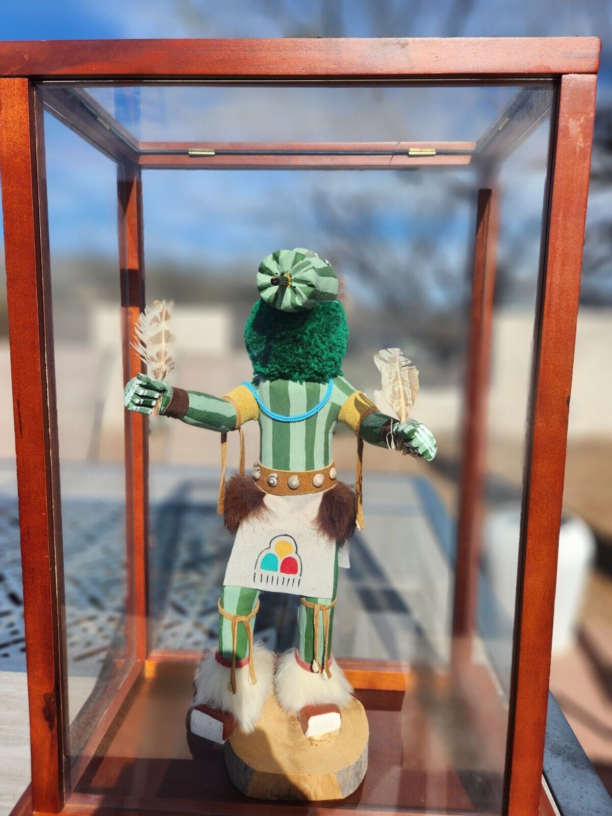 Vintage Native American Squash Kachina by I McB in Case