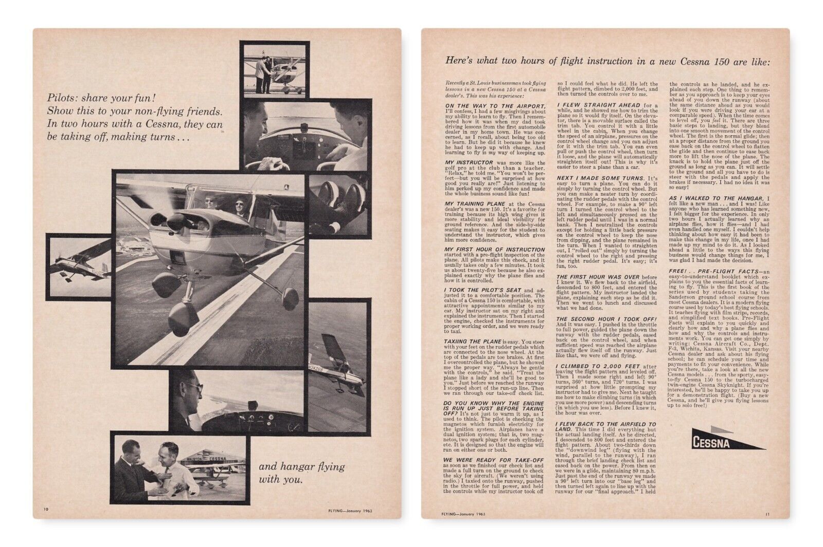 1963 Cessna 150 Aircraft ad 3/27/2024e