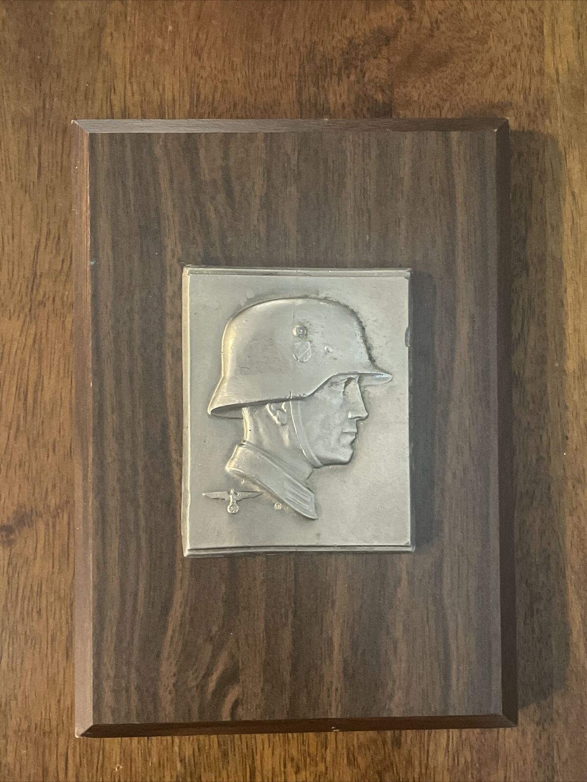 RARE Vintage WW2 WWII German Military War Soldier Helmet Wall Plaque