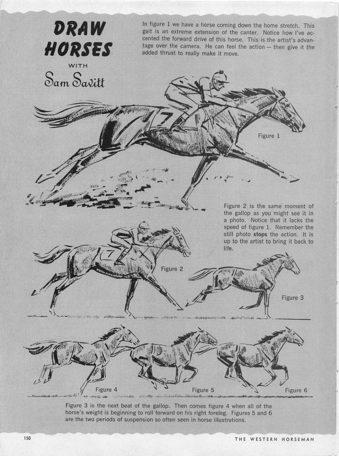 Draw Horses With Sam Savi 1967 Vtg Print Ad Instructions On How To Draw Equine