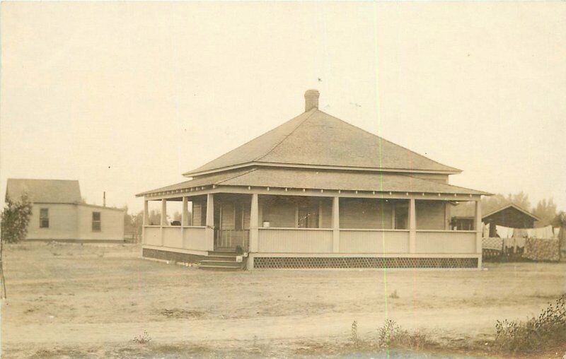 C-1910 Bungalow Wraparound Porch RPPC Photo Postcard 21-14333