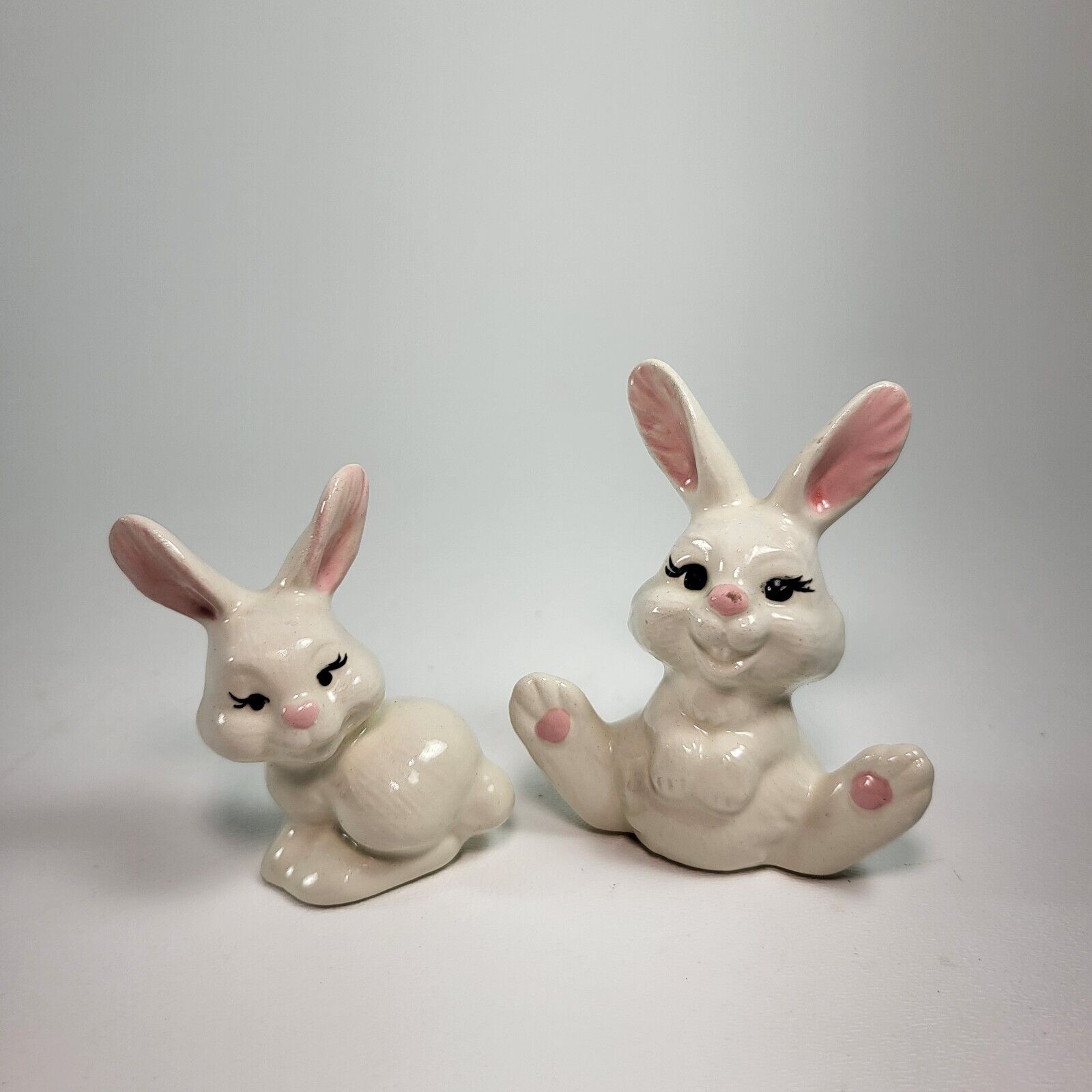 Two Super Cute Ceramic Bunny Rabits 3\