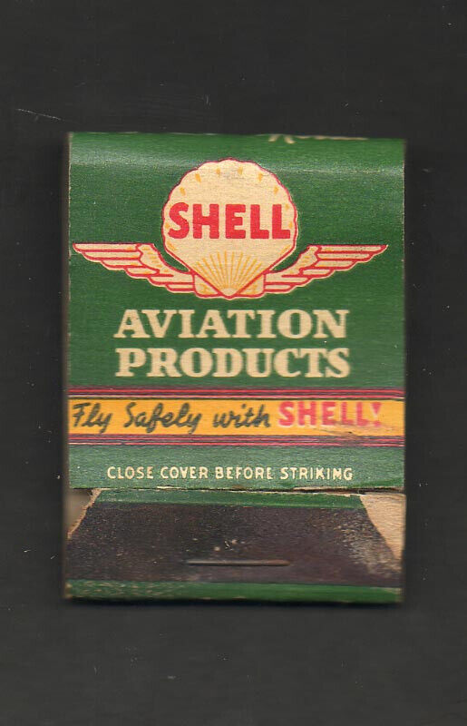 Chicago & Southern Air Lines Shell Aviation Products Front Strike Matchbook