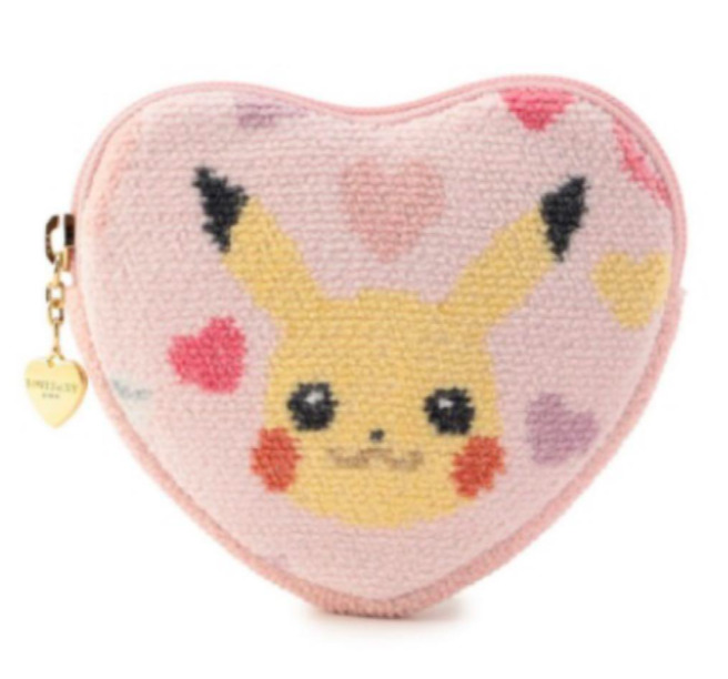 Lovely Feiler Pokemon Lovely Cosmetics Pikachu Heart Pouch Limited JP