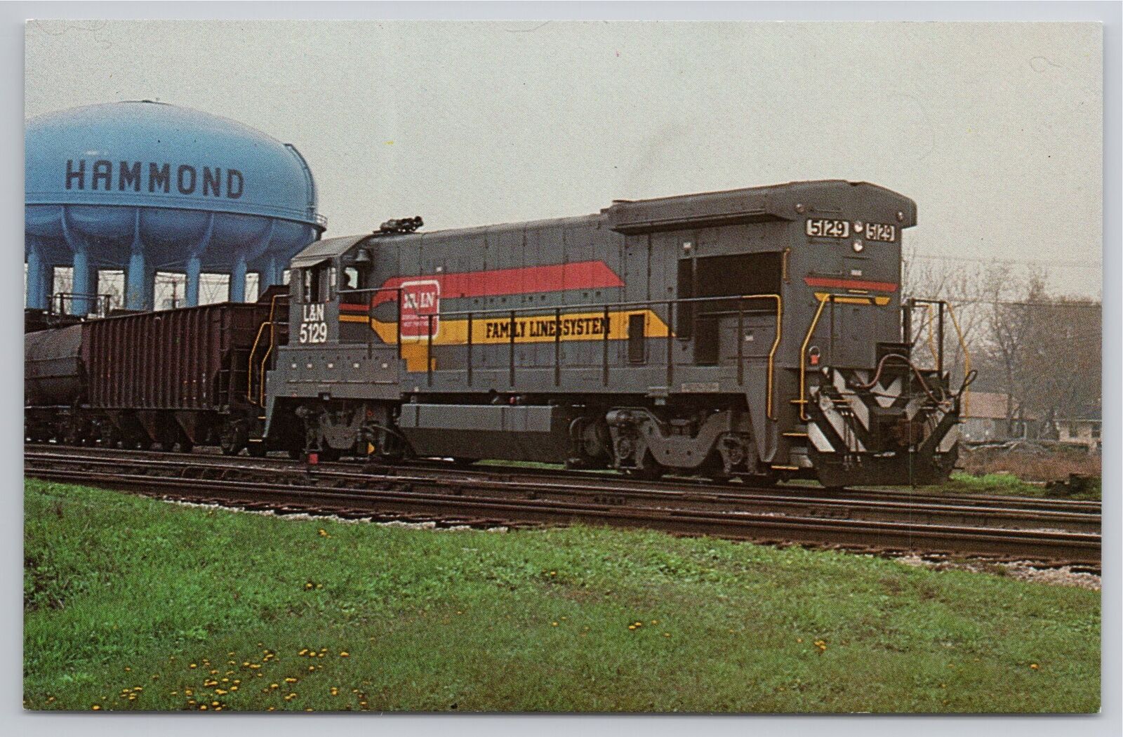 Postcard Louisville and Nashville Railroad Locomotive Number 5129 Indiana