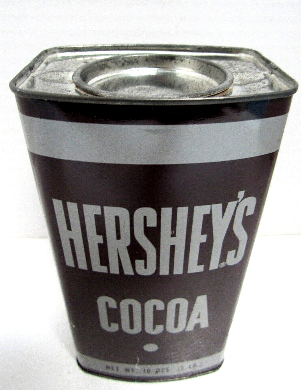 VINTAGE 1960\'s HERSHEY\'S COCOA 16 0Z. (1 lb.) TIN - INCLUDES 3 RECIPES