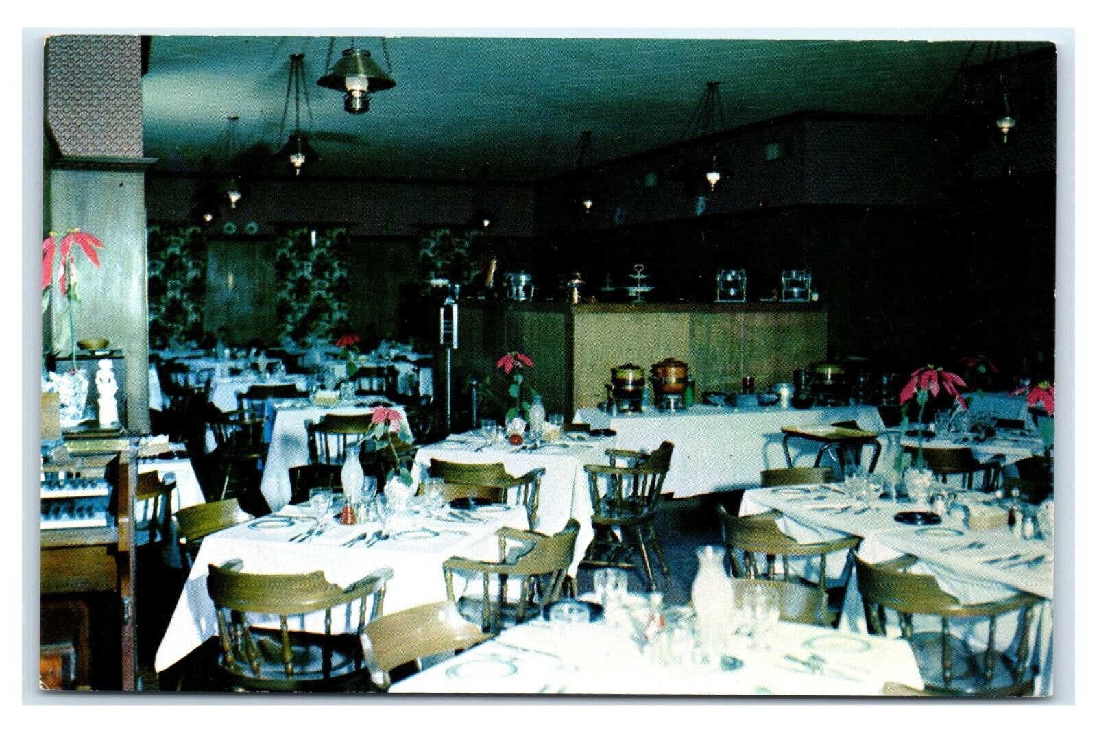 Postcard Mackenzie\'s Colonial Manor Restaurant, Weldon NC interior dining T11