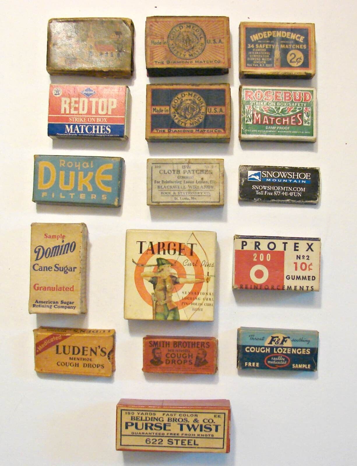 Vintage lot of  Small “Sample” Boxes & Matches Matchboxes and others