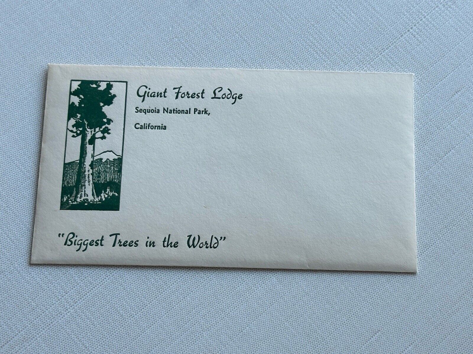 Giant Forest Lodge SEQUOIA NATIONAL PARK • CALIFORNIA Envelope Vintage 