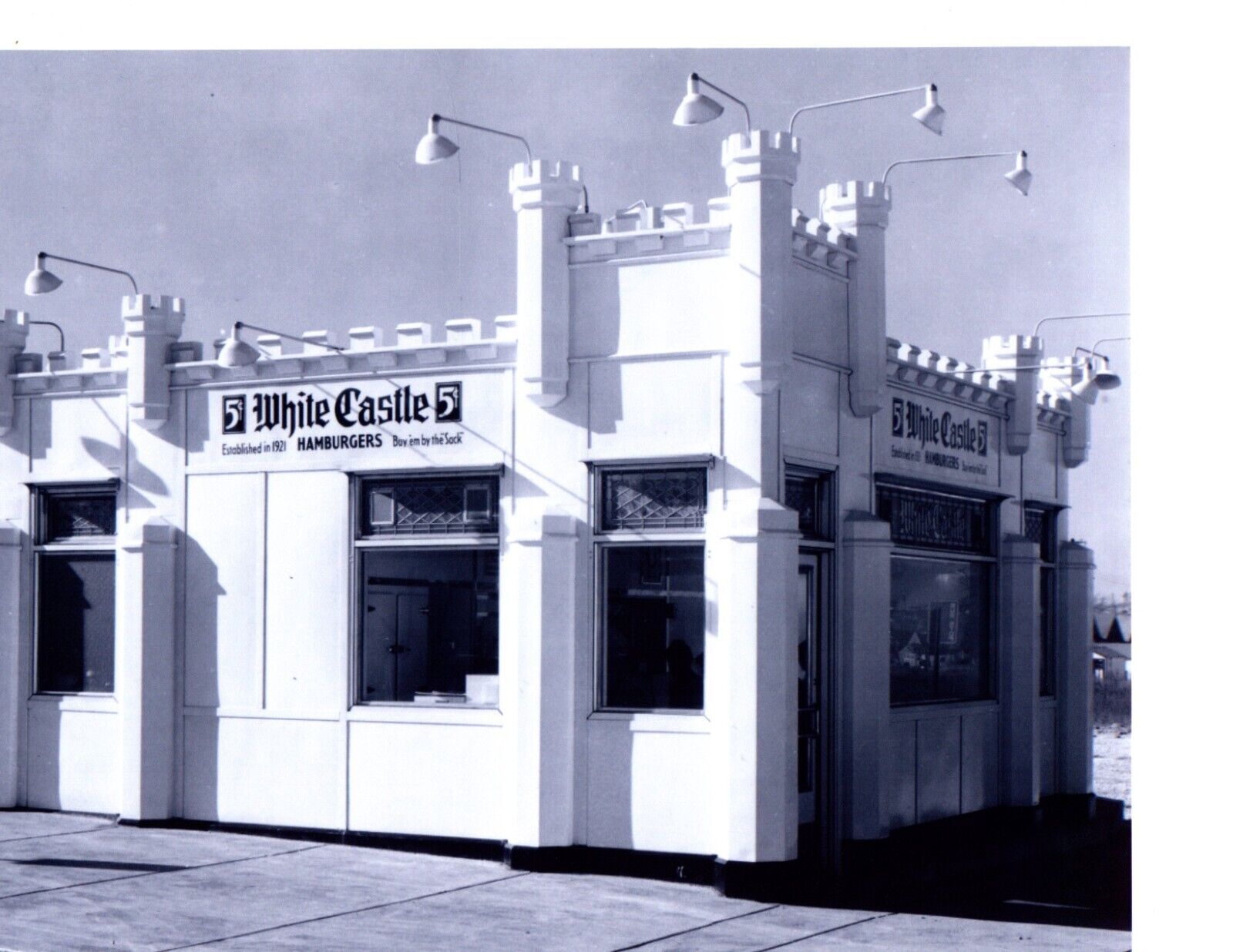 EARLY WHITE CASTLE  8x10 GLOSSY REPRINT PHOTO  VINTAGE HAMBURGERS FRIES