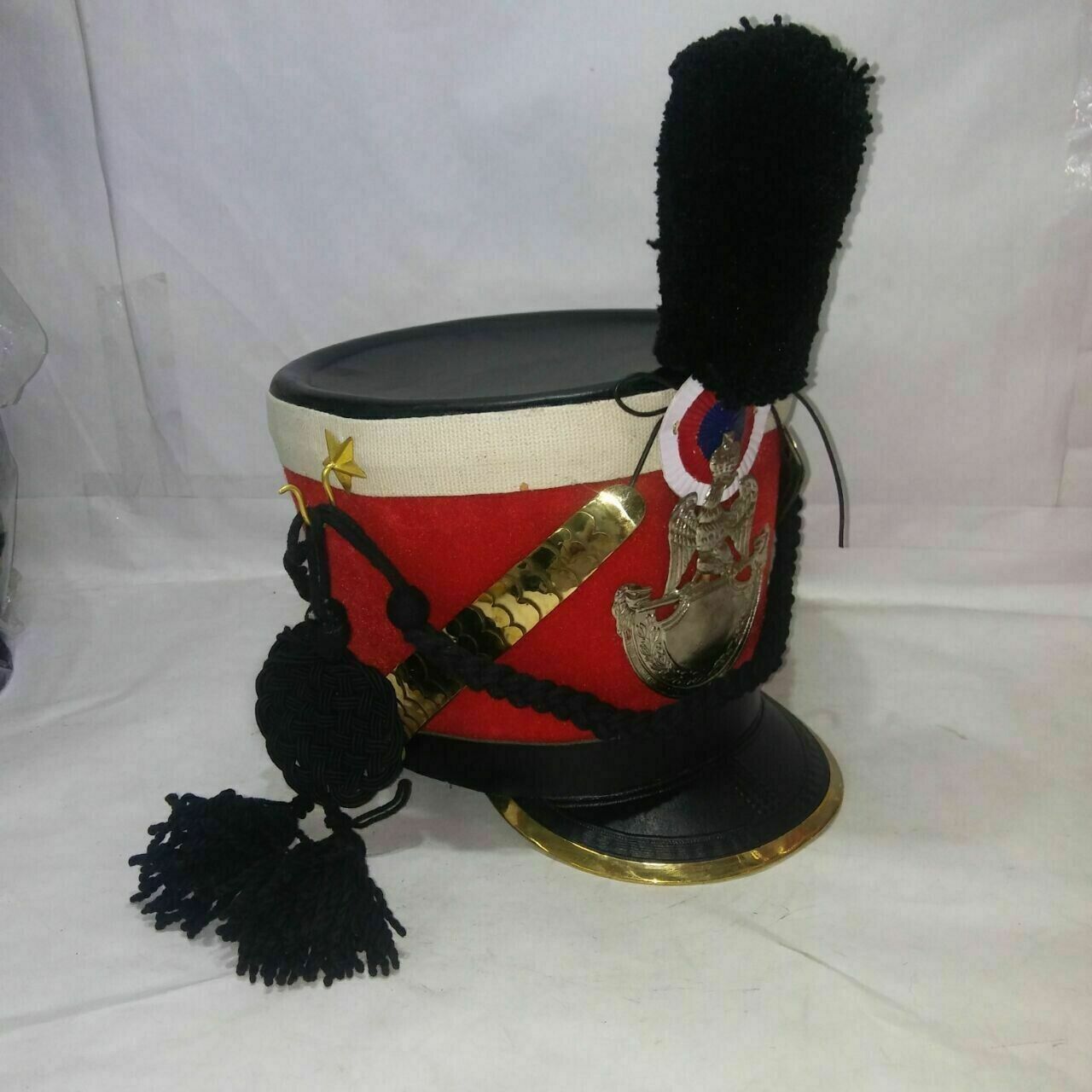 DGH® Tschako pickaxe cape shako France Napoleon Waterloo soft guard of honor 