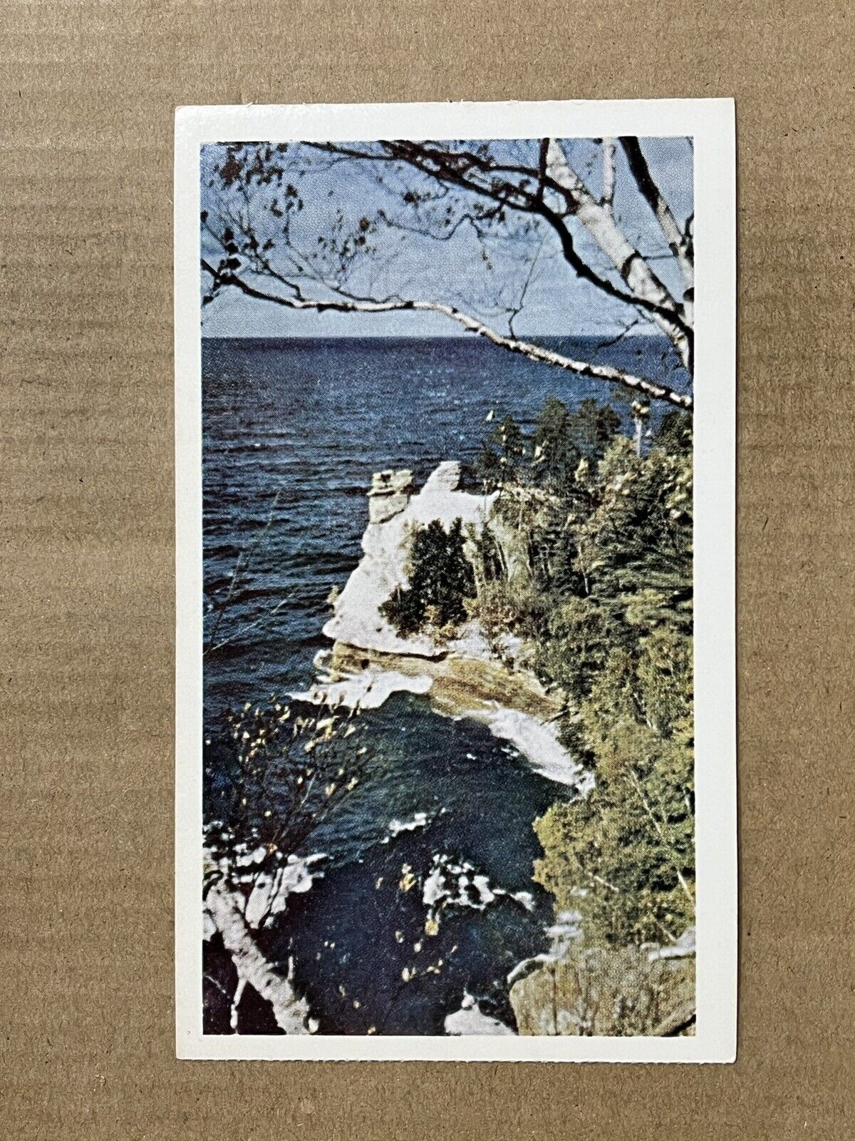 Postcard Michigan MI Pictured Rocks National Lake Shore Cliffs Miner\'s Castle