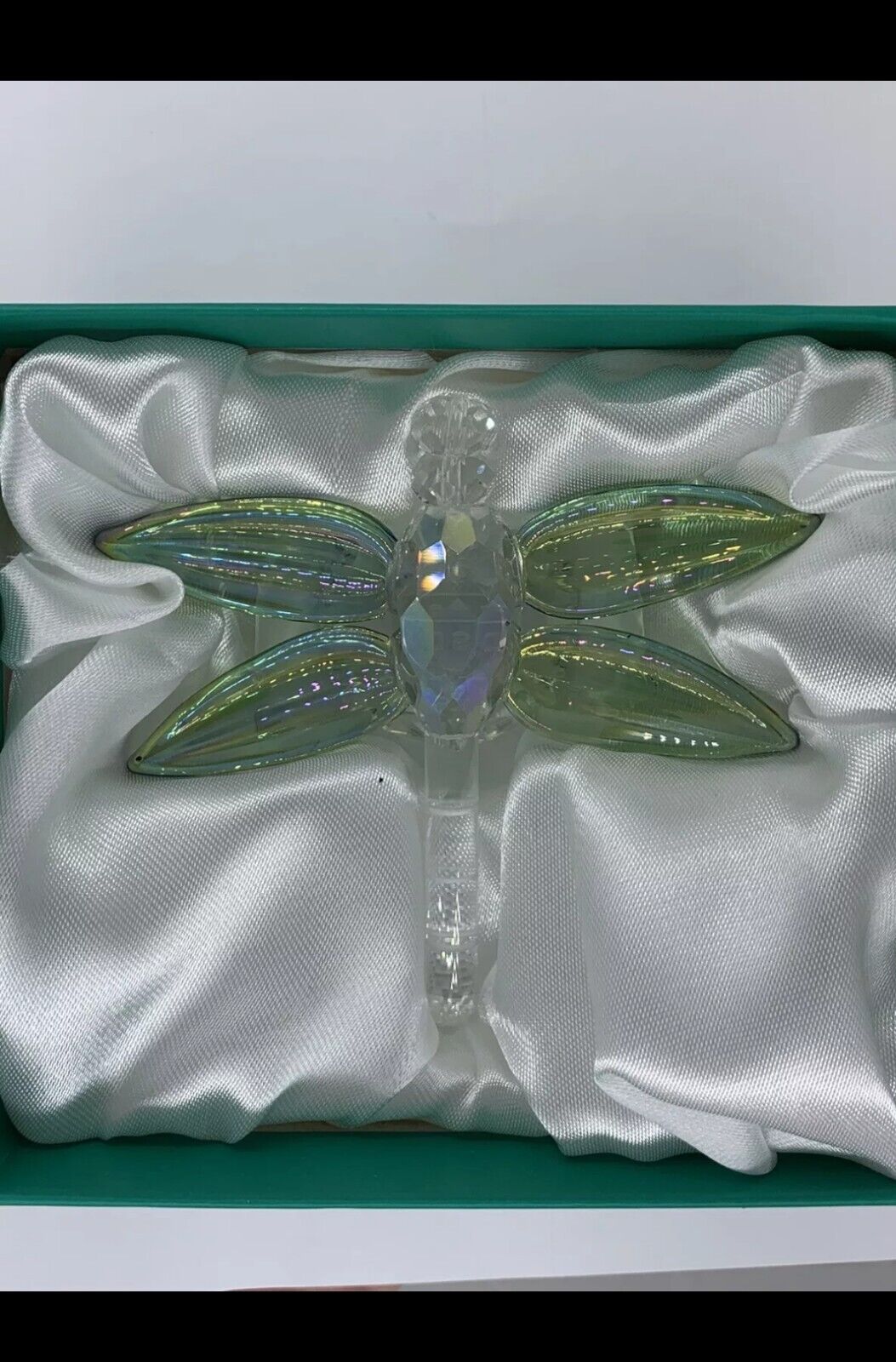 Simon Designs Crystal Dragonfly - Green Iridescent - New In Box