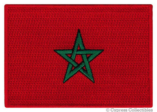 MOROCCO FLAG PATCH MOROCCAN KINGDOM EMBLEM applique embroidered iron-on RABAT