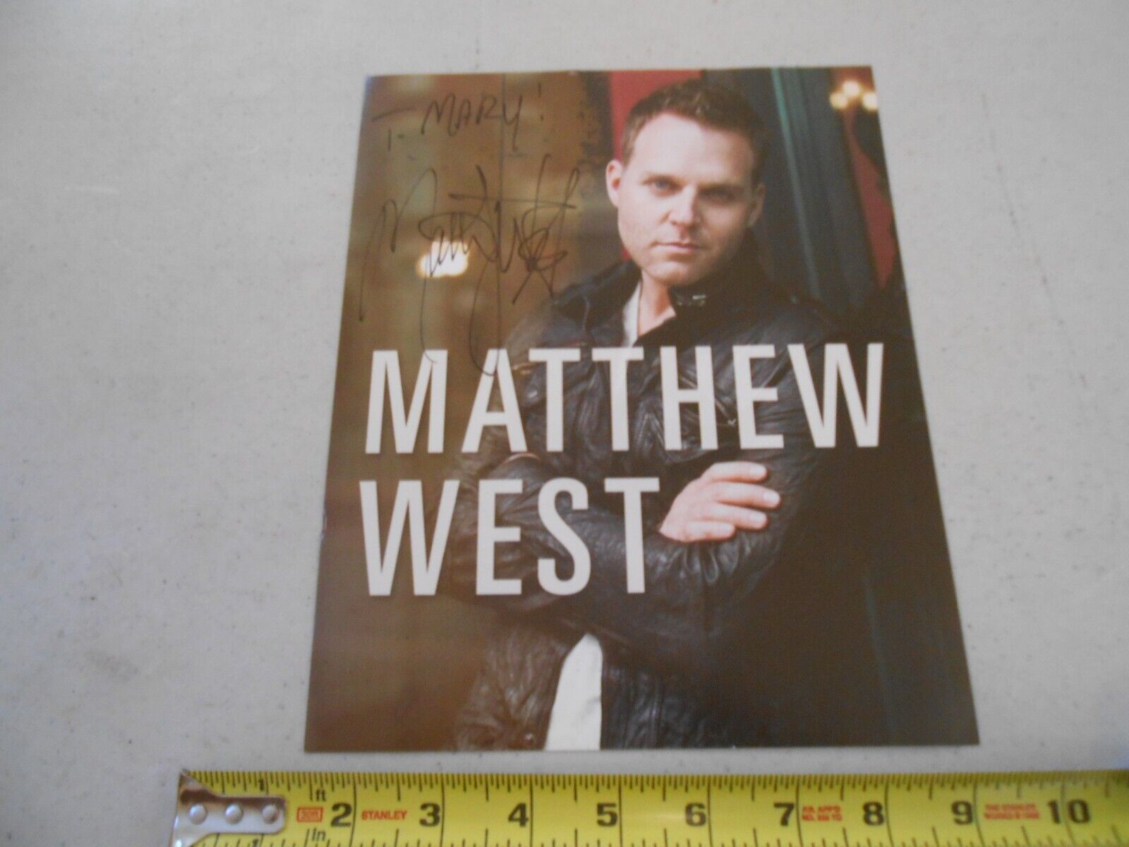 RARE MATTHEW WEST HAND SIGNED AUTOGRAPHED INSCRIBED TO MARY 8 x 10 PICTURE MUSIC