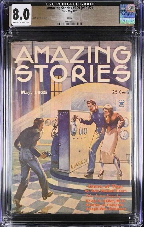 AMAZING STORIES - May 1935 Pulp CGC 8.0 Yakima Pedigree