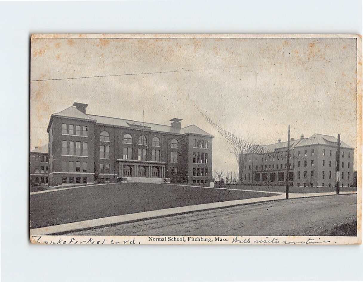 Postcard Normal School, Fitchburg, Massachusetts USA