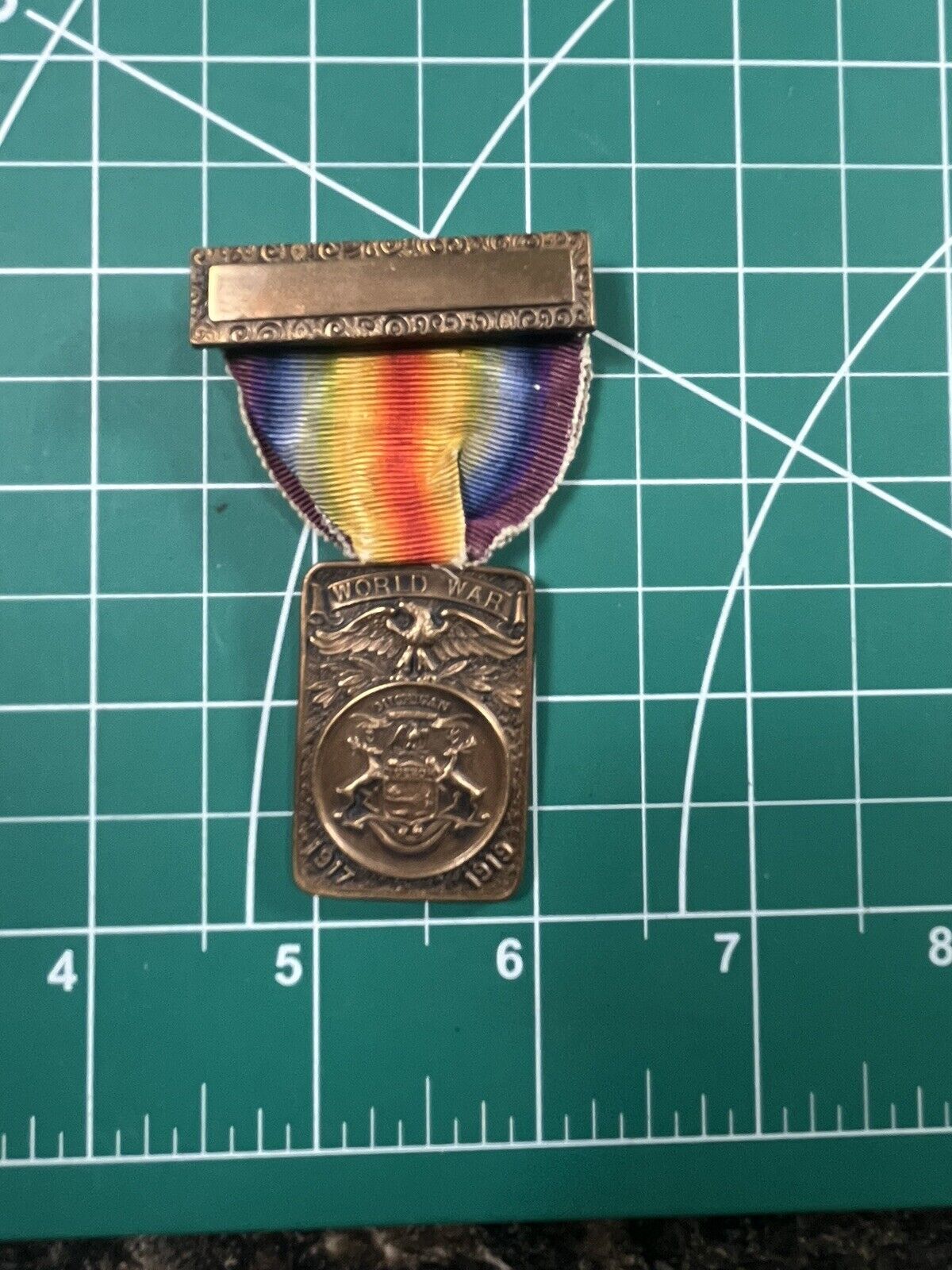 WW1  St Clair County Victory Medal Michigan