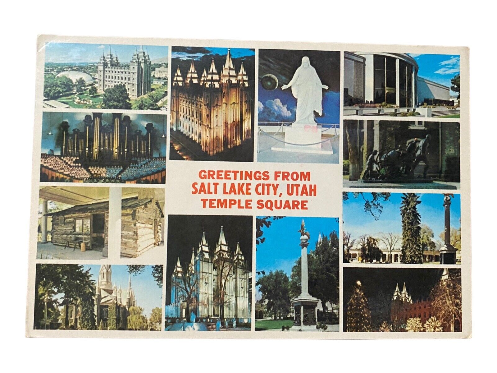 Salt Lake City Temple Square Vtg Postcard Posted