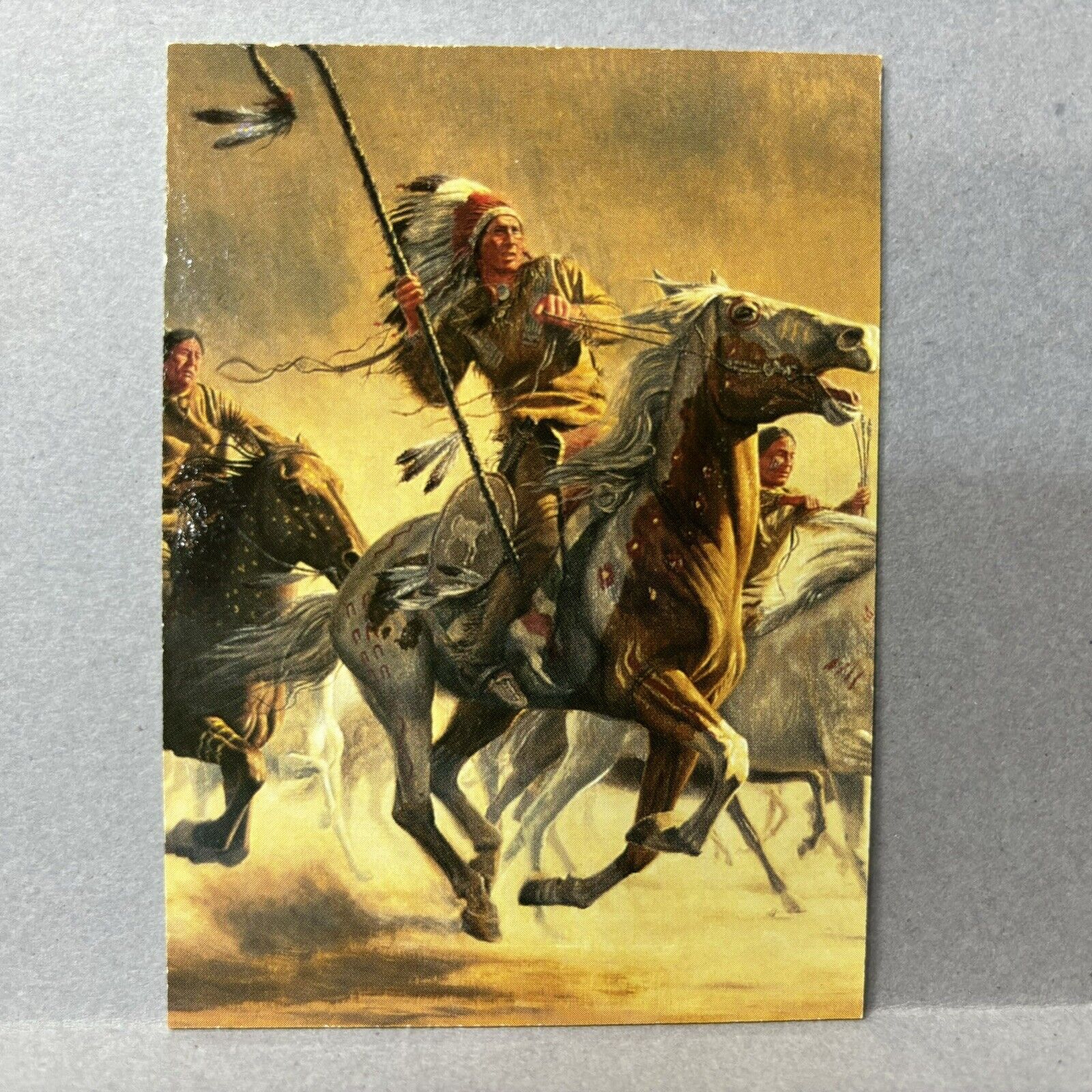 Mort Kunstler Wild West Art Native American Horse Promo Card 1996 