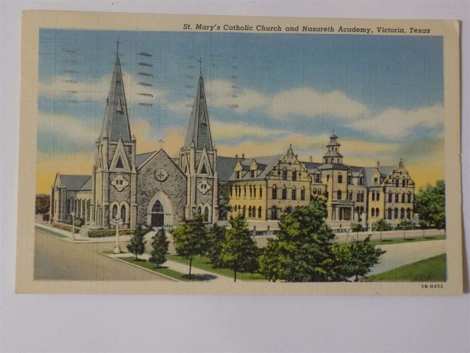Victoria, Texas TX ~ St. Mary\'s Catholic Church & Nazareth Academy 1948 L706