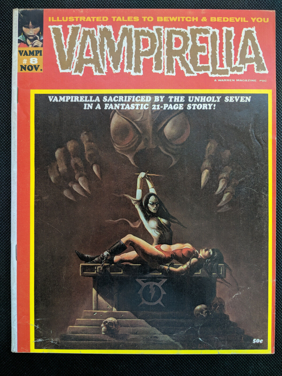 Vampirella #8 (Warren, 1970)   1st Vampirella in Story  --  KEY
