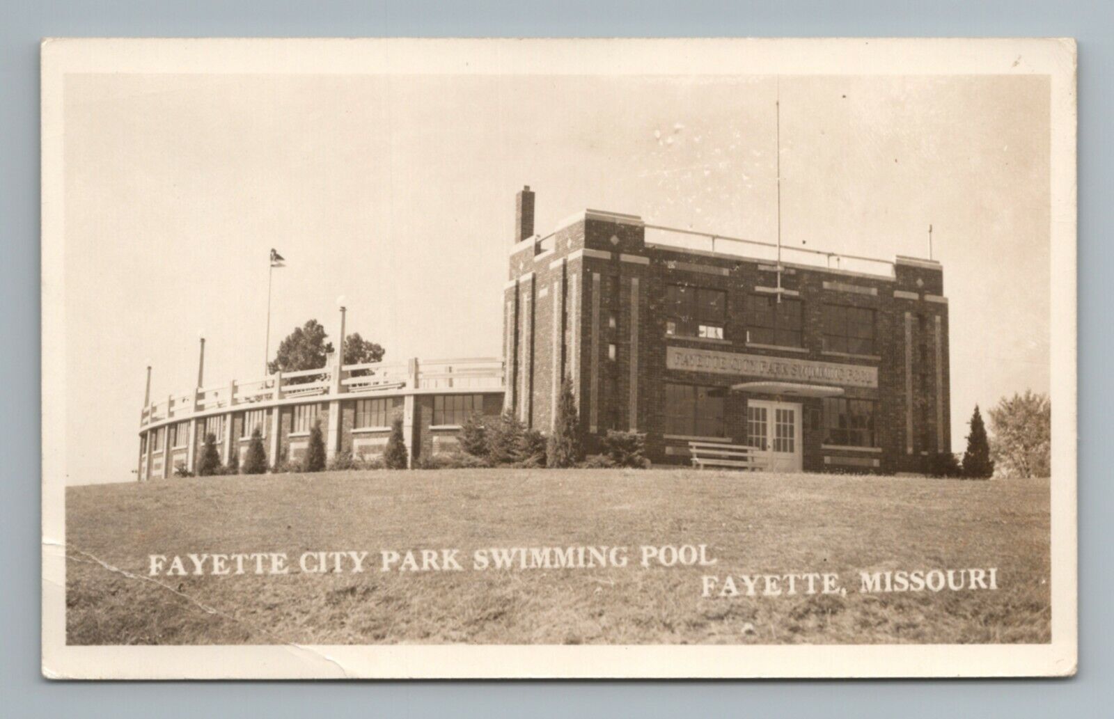 Fayette City Park Swimming Pool Missouri RPPC Postcard