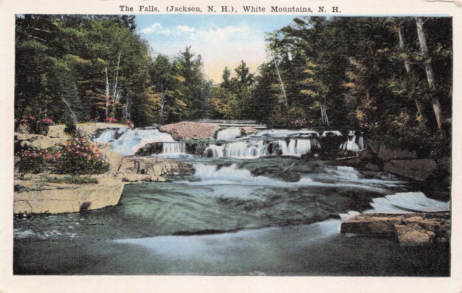 Postcard Jackson Falls White Mountains New Hampshire