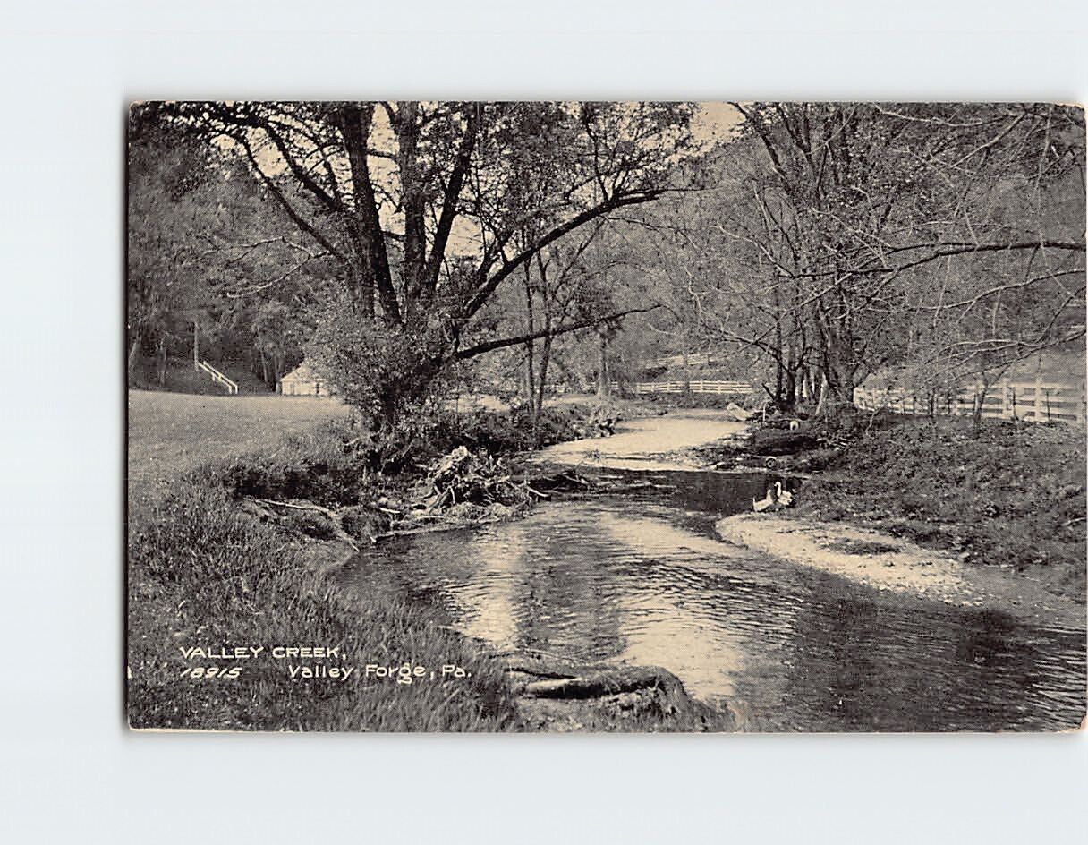 Postcard Valley Creek Valley Forge Pennsylvania USA