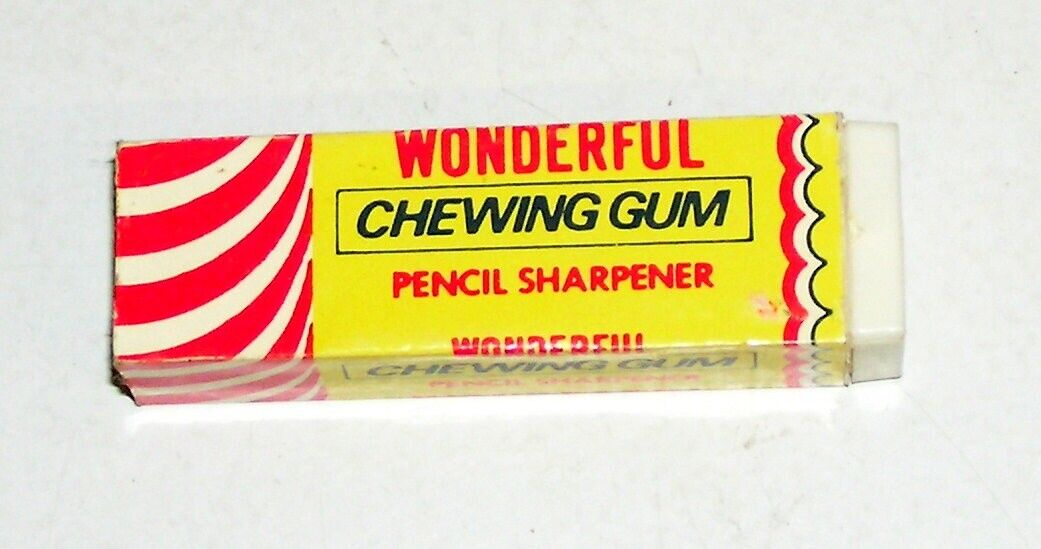 1980s VINTAGE Pencil Sharpener Bubble Chewing Gum Wonderful