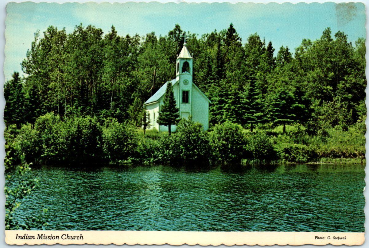 Postcard - Indian Mission Church - Pays Platt, Ontario, Canada