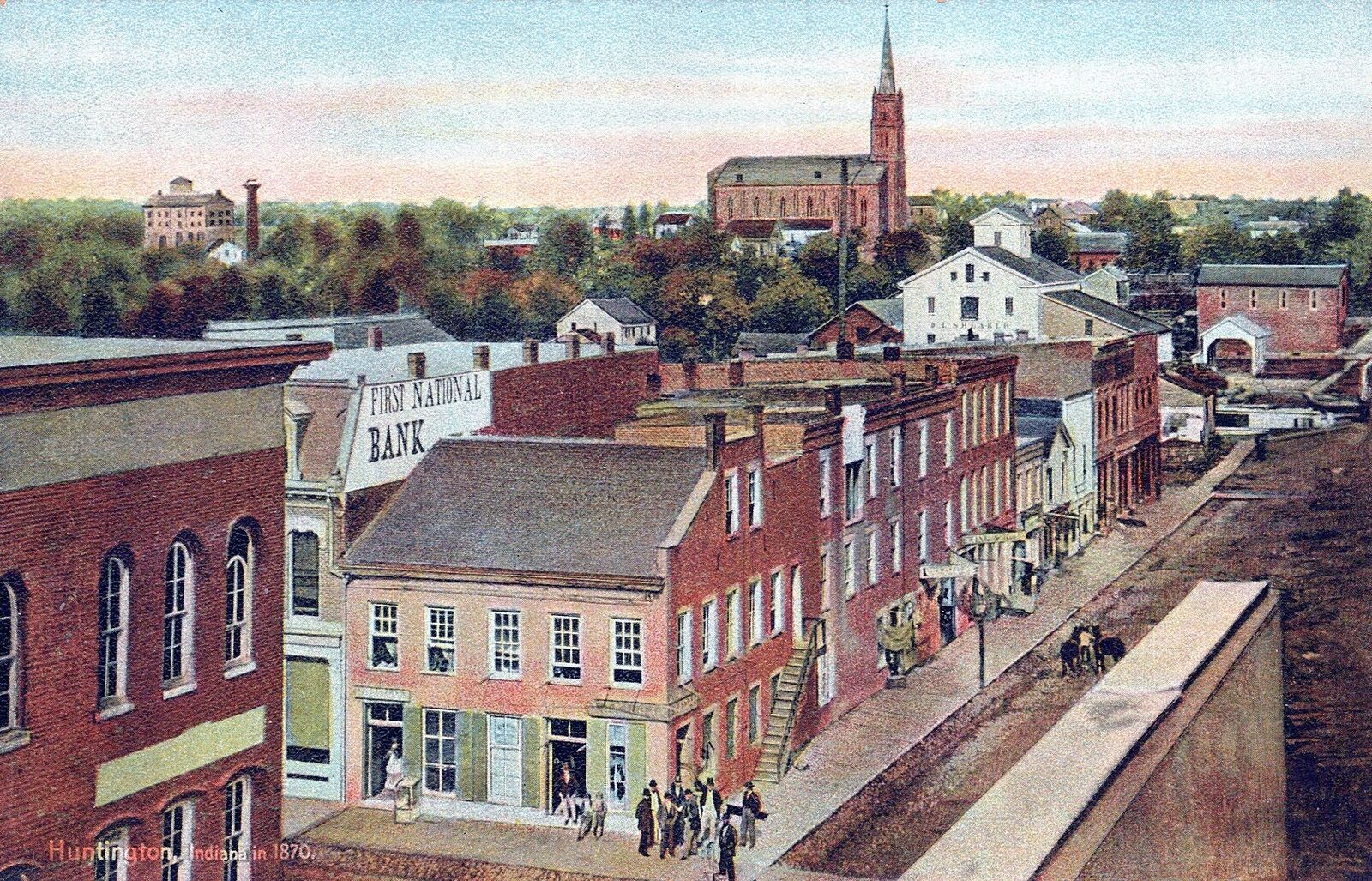 HUNTINGTON IN - Huntington In 1870 Postcard