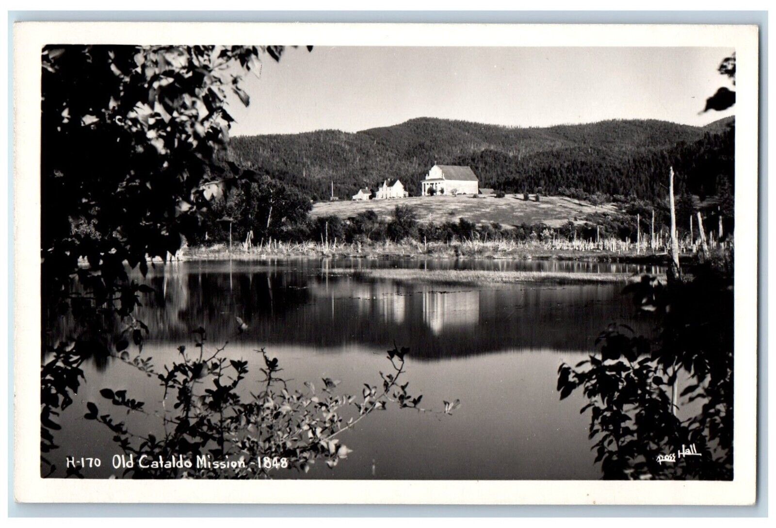Cataldo Idaho ID Postcard RPPC Photo View Of Old Cataldo Mission c1950's Vintage