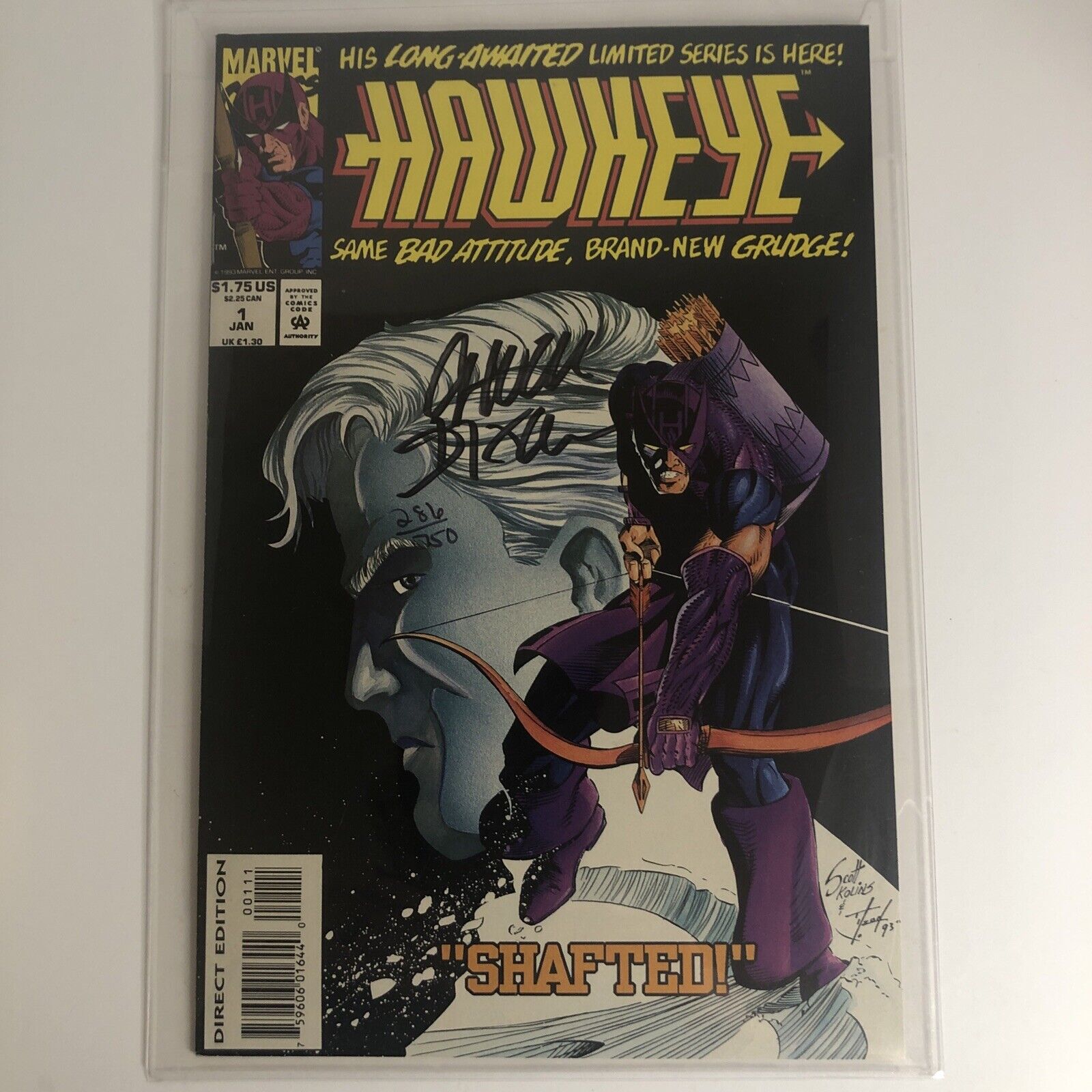 Hawkeye 1 - 1994 - Direct Edition- Signed Chuck Dixon With Certificate