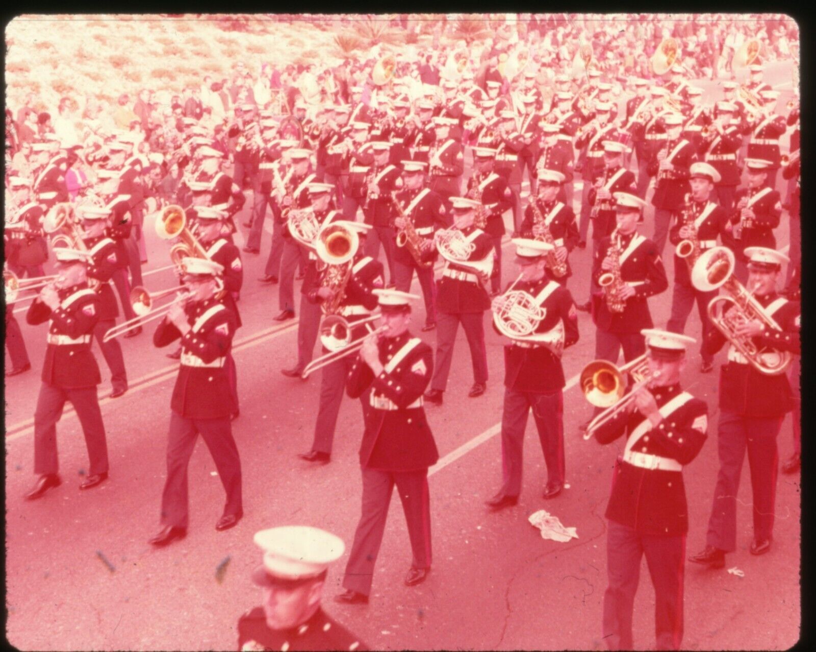 Vintage 1971 Film Slide 35mm Rose Bowl Parade US Marine Band