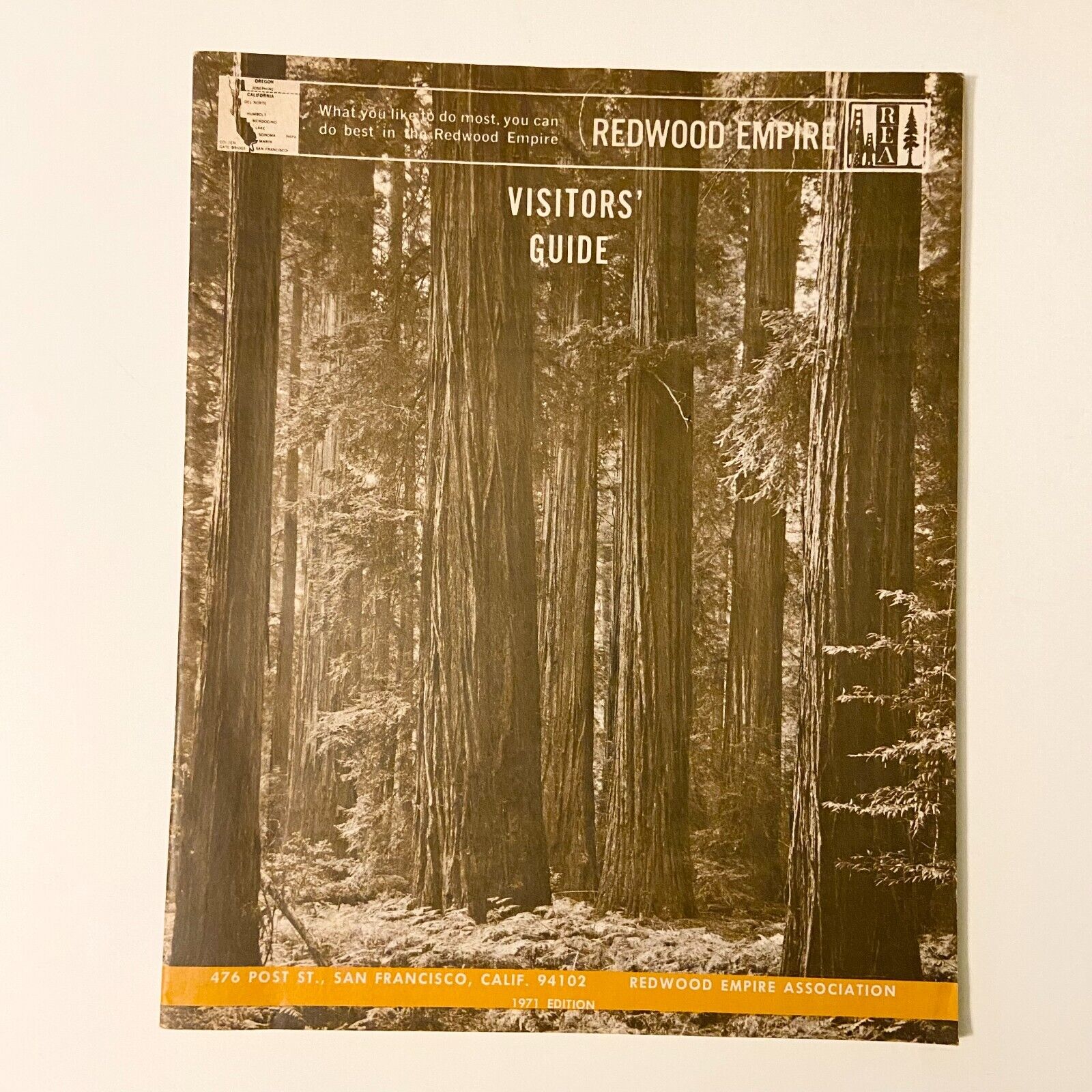 Vintage 1971 Redwood Empire Visitors Guide Travel Brochure Magazine Booklet